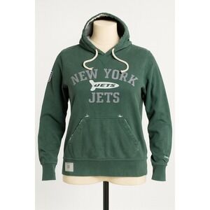 Reebok NFL New York Jets Hoodie Green Sweatshirt Size Small EUC B30